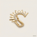 Güneş Form Taş Detaylı Earcuff
