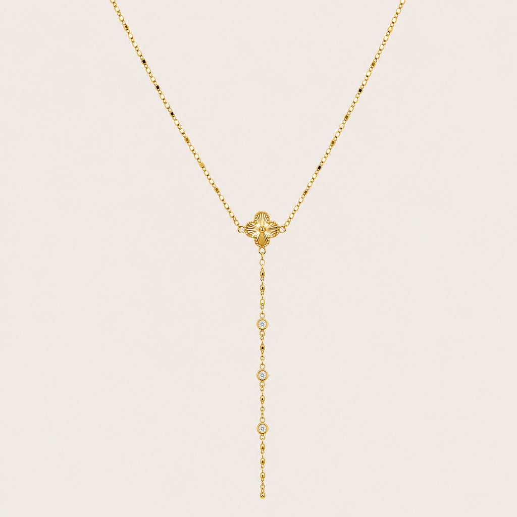 Gold Vintage Yonca Sarkaç Kolye